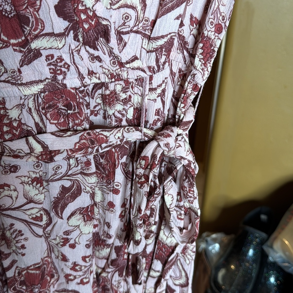 NWT Knox Rose Pink Floral Wrap Maxi Dress Boho Cottagecore Size Small - Picture 12 of 12